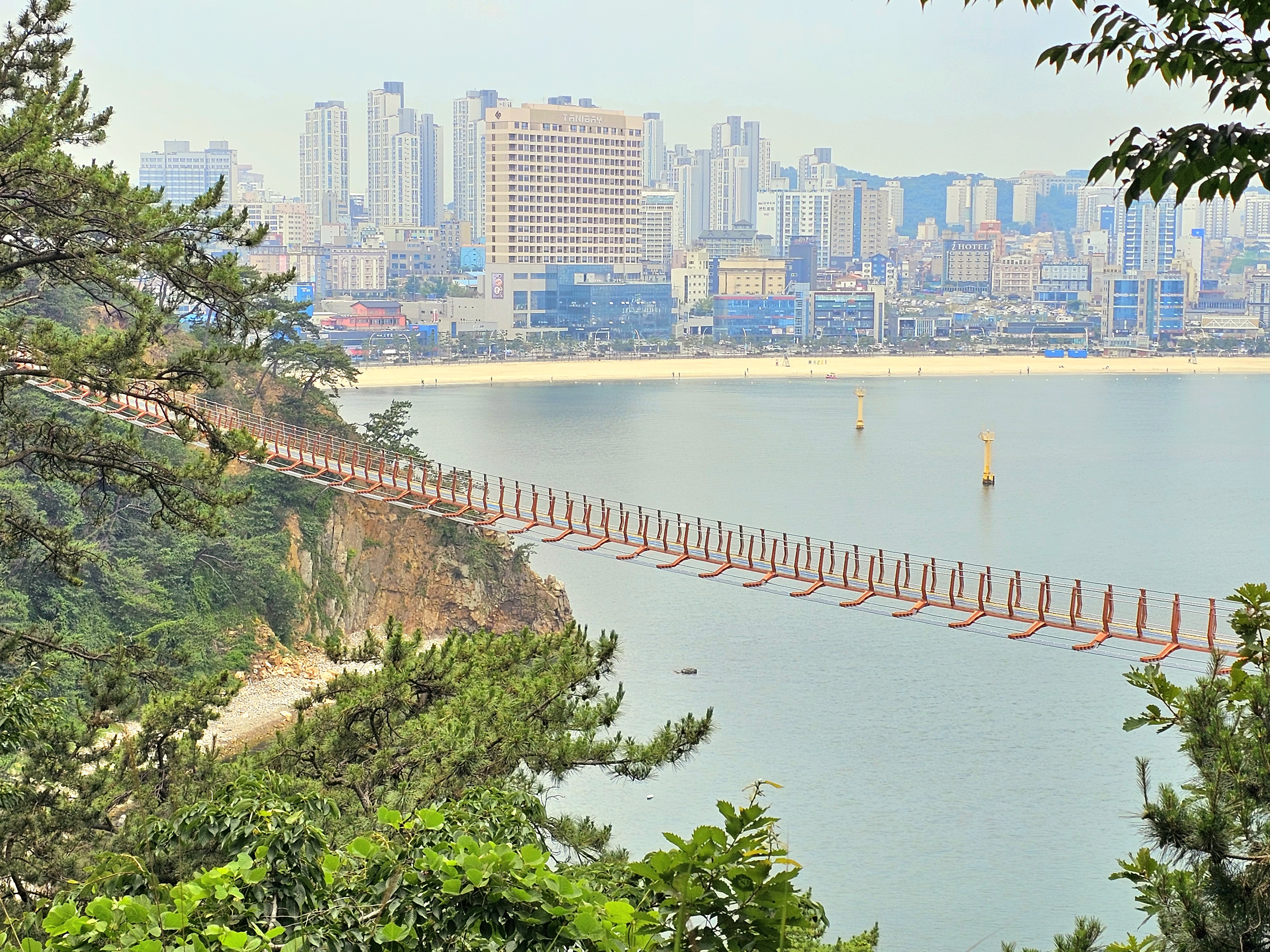 황혼 따뜻한 공원, 서쪽 잔광이 노면에 금빛을 긋습니다.